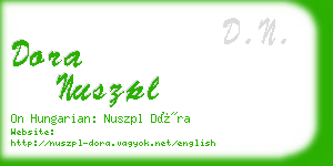 dora nuszpl business card